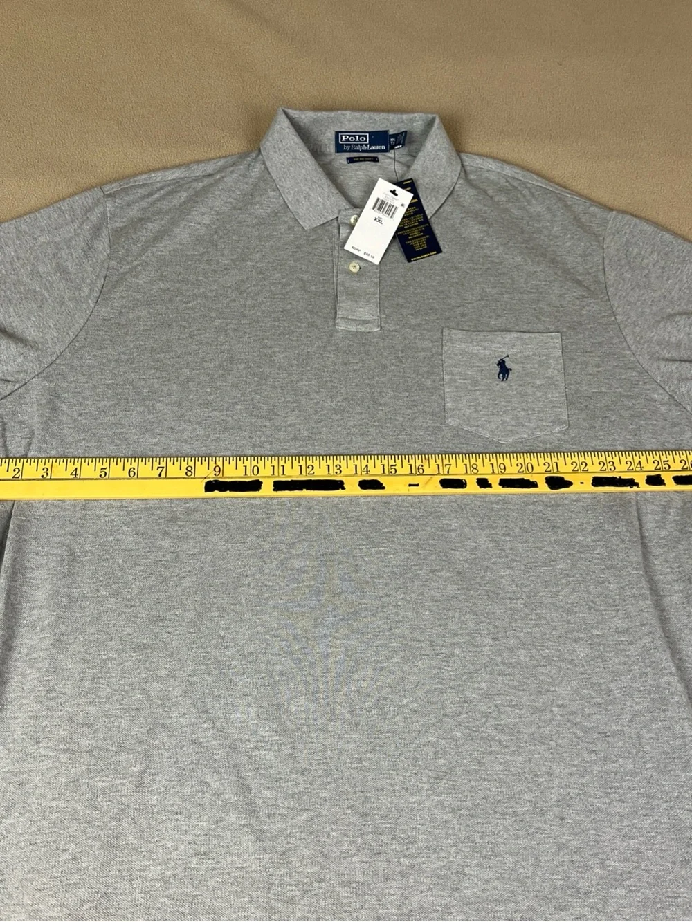 Polo Ralph Lauren The Big Shirt Polo Short Sleeve Shirt. Gray. Men's Sz XXL